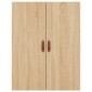 vidaXL Ντουλάπι Sonoma δρυς 69,5 x 34 x 180 εκ. από Επεξεργασμένο Ξύλο