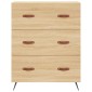 vidaXL Ντουλάπι Sonoma δρυς 69,5 x 34 x 180 εκ. από Επεξεργασμένο Ξύλο