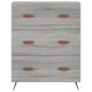 vidaXL Ντουλάπι Γκρι Sonoma 69,5 x 34 x 180 εκ. Επεξεργασμένο Ξύλο