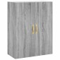vidaXL Ντουλάπι Γκρι Sonoma 69,5 x 34 x 180 εκ. Επεξεργασμένο Ξύλο