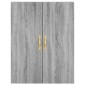 vidaXL Ντουλάπι Γκρι Sonoma 69,5 x 34 x 180 εκ. Επεξεργασμένο Ξύλο
