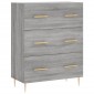 vidaXL Ντουλάπι Γκρι Sonoma 69,5 x 34 x 180 εκ. Επεξεργασμένο Ξύλο