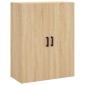 vidaXL Ντουλάπι Sonoma δρυς 69,5 x 34 x 180 εκ. από Επεξεργασμένο Ξύλο