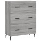 vidaXL Ντουλάπι Γκρι Sonoma 69,5 x 34 x 180 εκ. Επεξεργασμένο Ξύλο