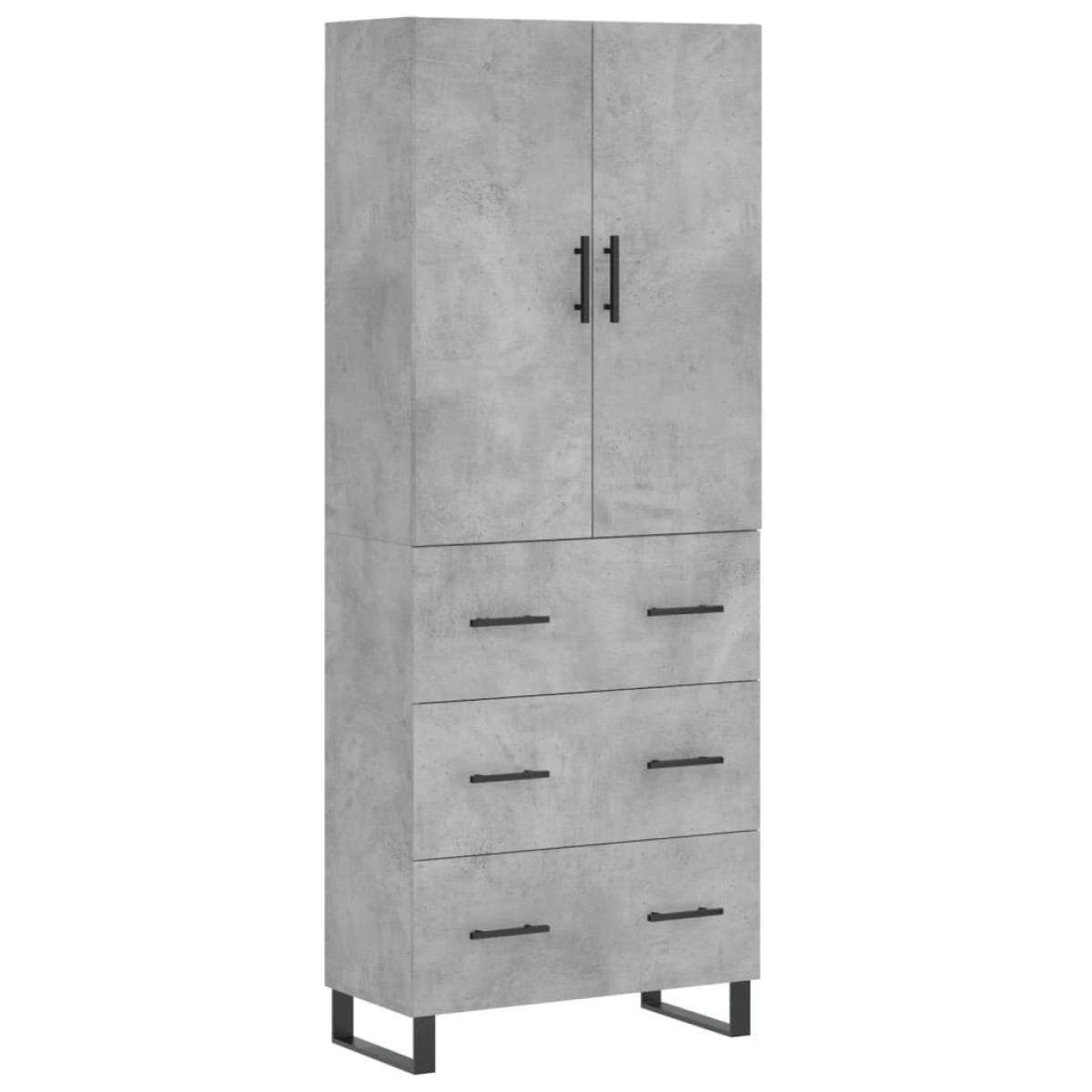 vidaXL Ντουλάπι Γκρι Σκυροδέματος 69,5x34x180 εκ. Επεξεργασμένο Ξύλο