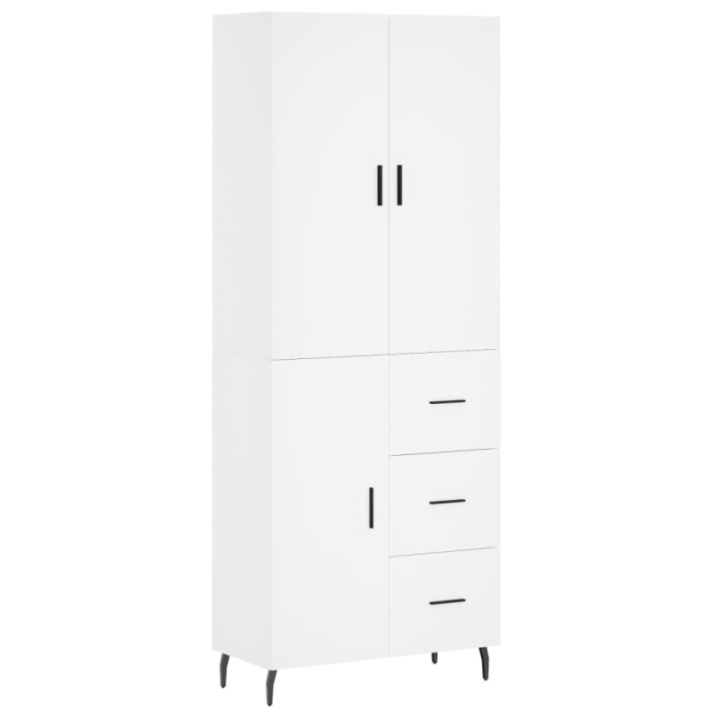 vidaXL Ντουλάπι Λευκό 69,5x34x180 εκ. από Επεξεργασμένο Ξύλο