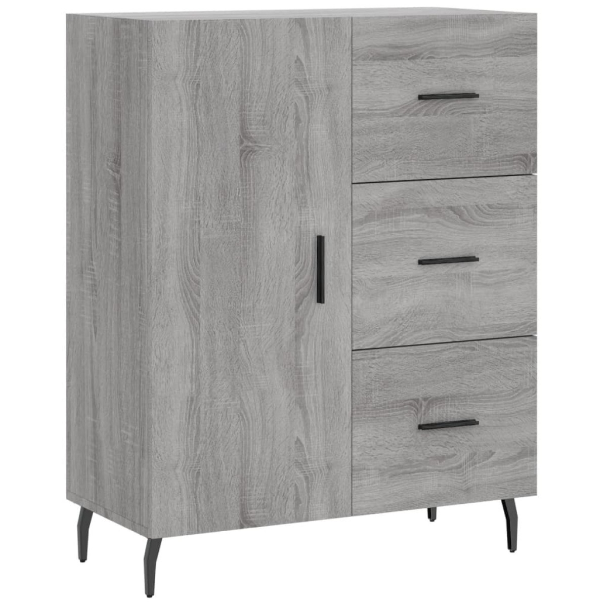 vidaXL Ντουλάπι Γκρι Sonoma 69,5 x 34 x 180 εκ. Επεξεργασμένο Ξύλο