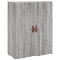 vidaXL Ντουλάπι Γκρι Sonoma 69,5 x 34 x 180 εκ. Επεξεργασμένο Ξύλο