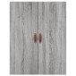 vidaXL Ντουλάπι Γκρι Sonoma 69,5 x 34 x 180 εκ. Επεξεργασμένο Ξύλο