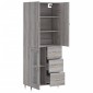 vidaXL Ντουλάπι Γκρι Sonoma 69,5 x 34 x 180 εκ. Επεξεργασμένο Ξύλο