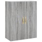 vidaXL Ντουλάπι Γκρι Sonoma 69,5 x 34 x 180 εκ. Επεξεργασμένο Ξύλο