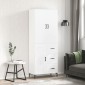 vidaXL Ντουλάπι Λευκό 69,5x34x180 εκ. από Επεξεργασμένο Ξύλο