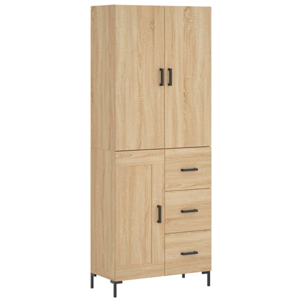 vidaXL Ντουλάπι Sonoma δρυς 69,5 x 34 x 180 εκ. από Επεξεργασμένο Ξύλο