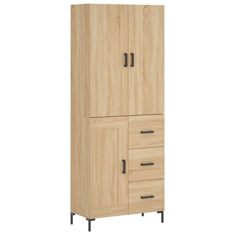 vidaXL Ντουλάπι Sonoma δρυς 69,5 x 34 x 180 εκ. από Επεξεργασμένο Ξύλο