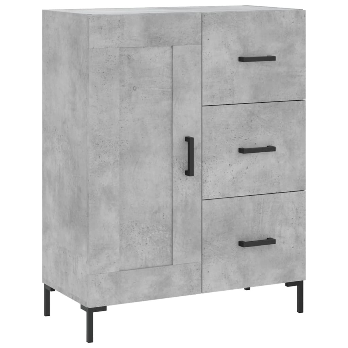 vidaXL Ντουλάπι Γκρι Σκυροδέματος 69,5x34x180 εκ. Επεξεργασμένο Ξύλο