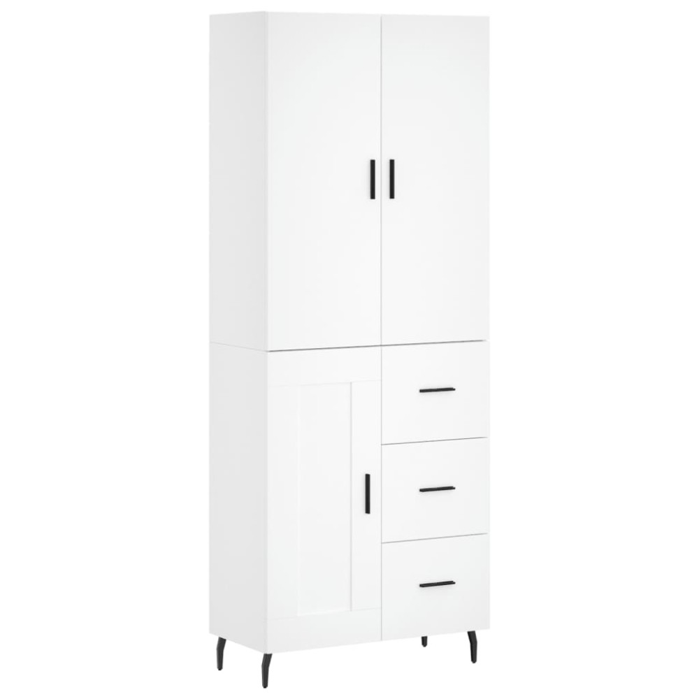 vidaXL Ντουλάπι Λευκό 69,5x34x180 εκ. από Επεξεργασμένο Ξύλο