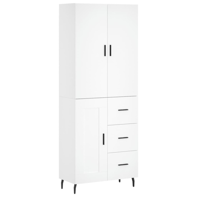 vidaXL Ντουλάπι Λευκό 69,5x34x180 εκ. από Επεξεργασμένο Ξύλο