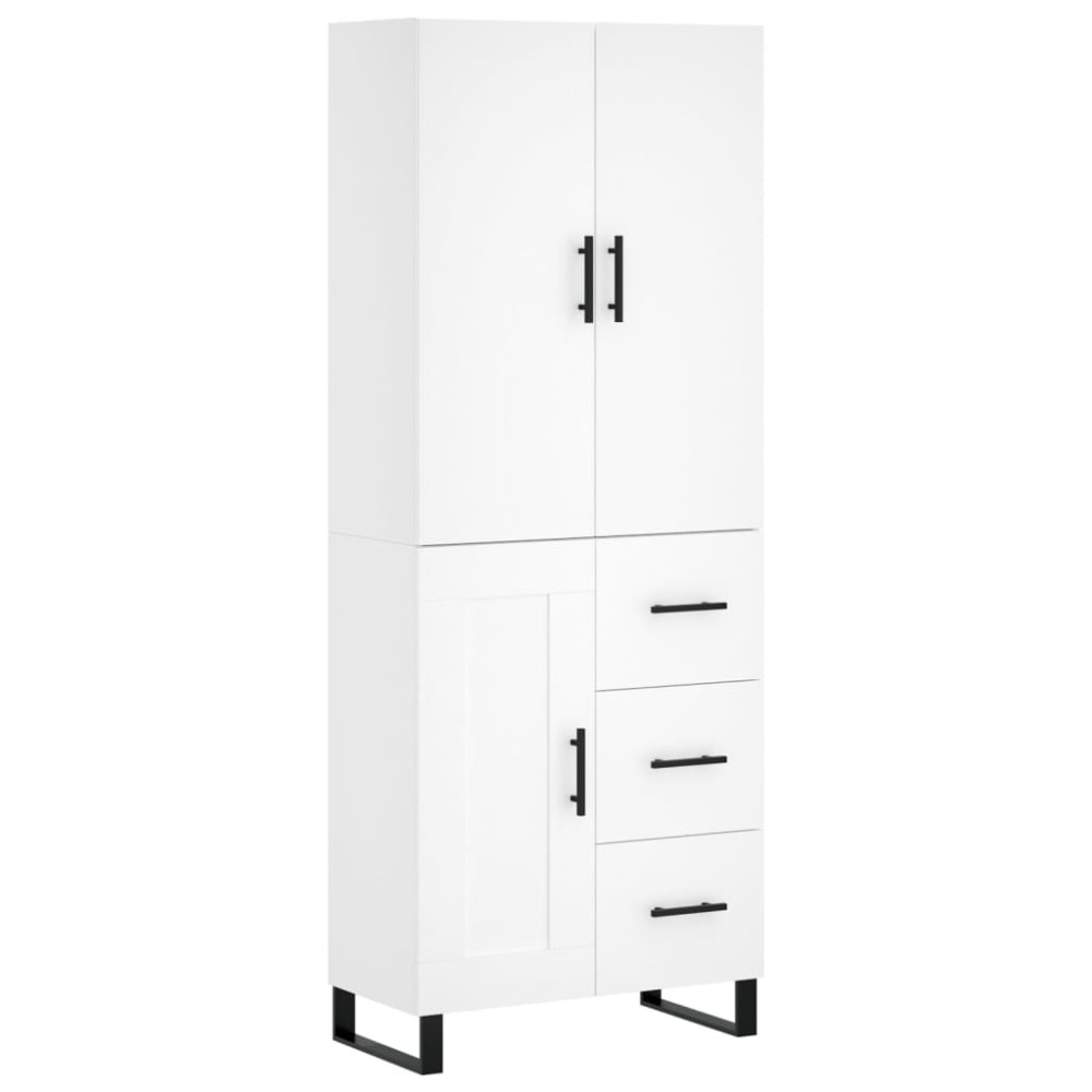 vidaXL Ντουλάπι Λευκό 69,5x34x180 εκ. από Επεξεργασμένο Ξύλο