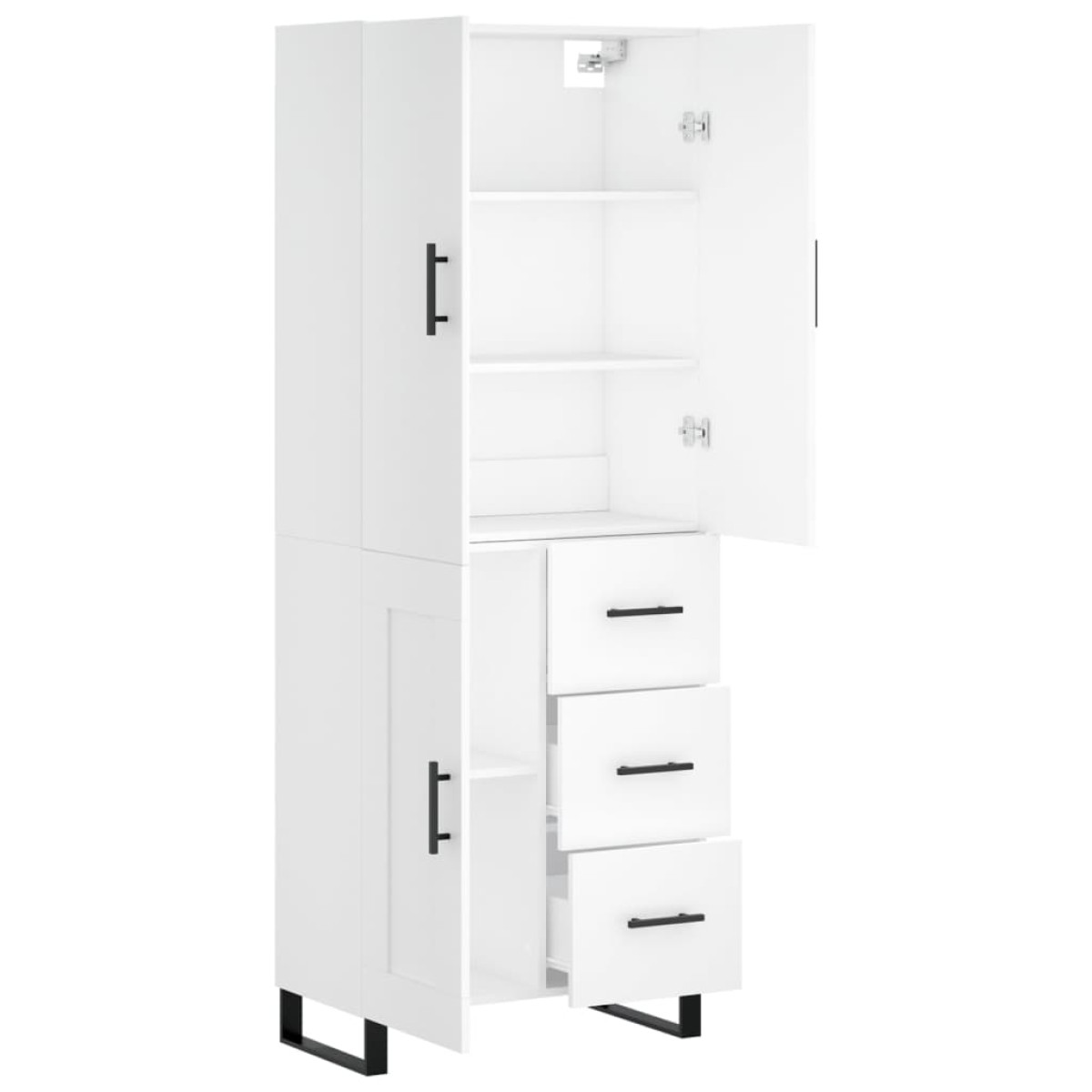 vidaXL Ντουλάπι Λευκό 69,5x34x180 εκ. από Επεξεργασμένο Ξύλο