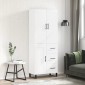 vidaXL Ντουλάπι Λευκό 69,5x34x180 εκ. από Επεξεργασμένο Ξύλο
