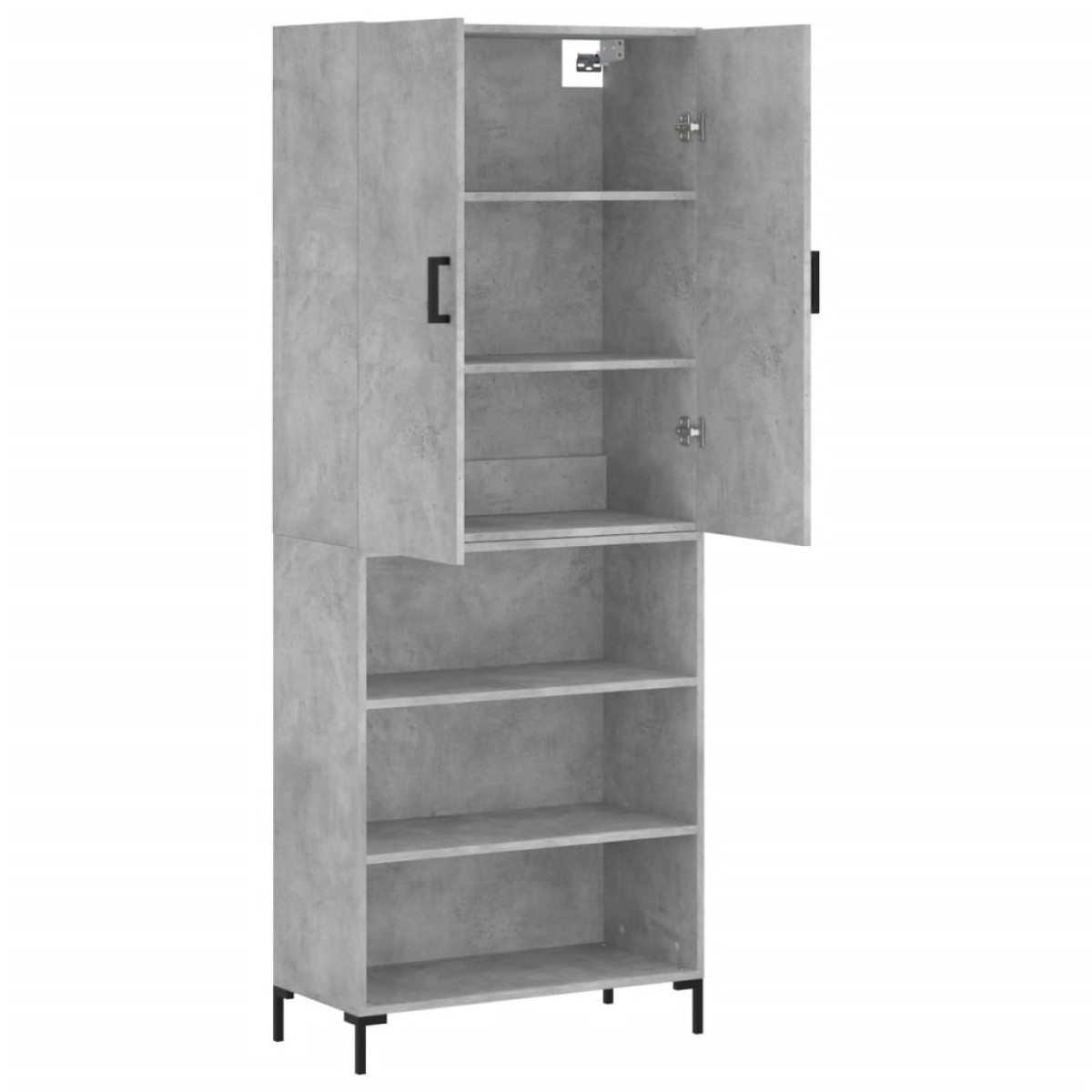 vidaXL Ντουλάπι Γκρι Σκυροδέματος 69,5x34x180 εκ. Επεξεργασμένο Ξύλο