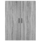 vidaXL Ντουλάπι Γκρι Sonoma 69,5 x 34 x 180 εκ. Επεξεργασμένο Ξύλο