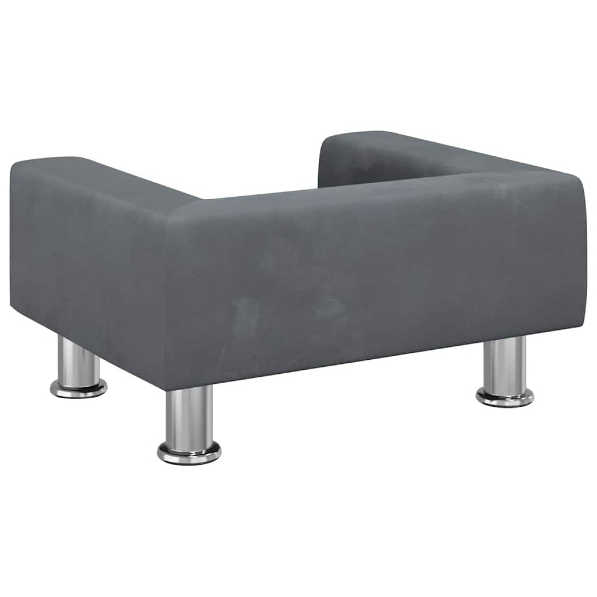 vidaXL Καναπές Παιδικός Σκούρο Γκρι 50 x 40 x 26,5 εκ. από Βελούδο