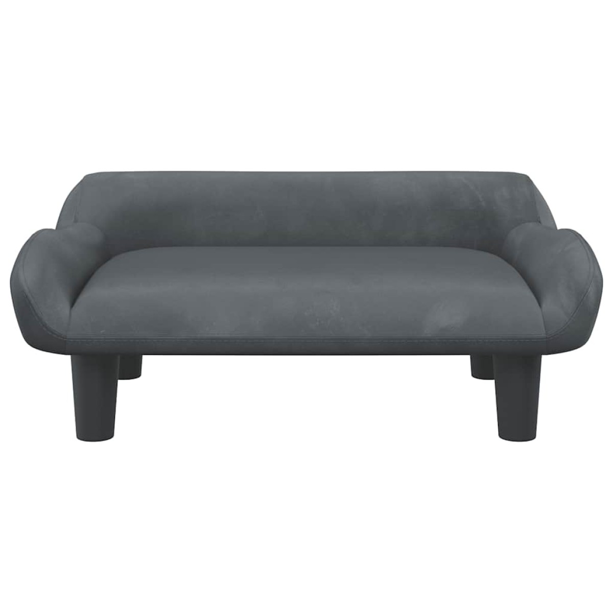 vidaXL Καναπές Παιδικός Σκούρο Γκρι 70x40x24 εκ. από Βελούδο