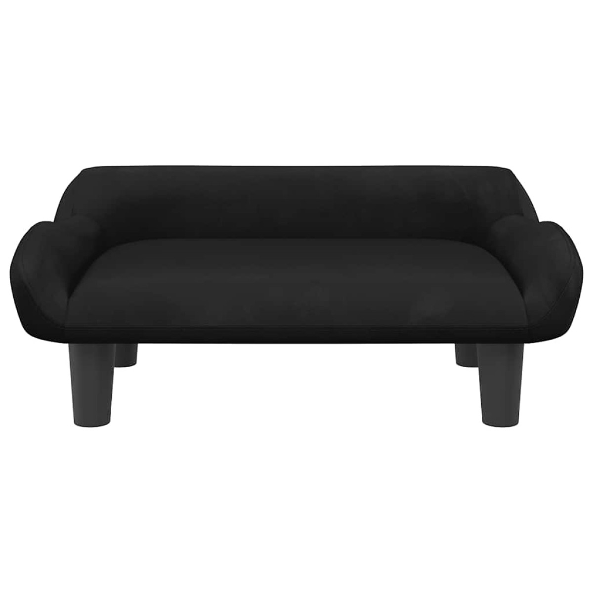 vidaXL Καναπές Παιδικός Μαύρο 70x40x24 εκ. Βελούδινος