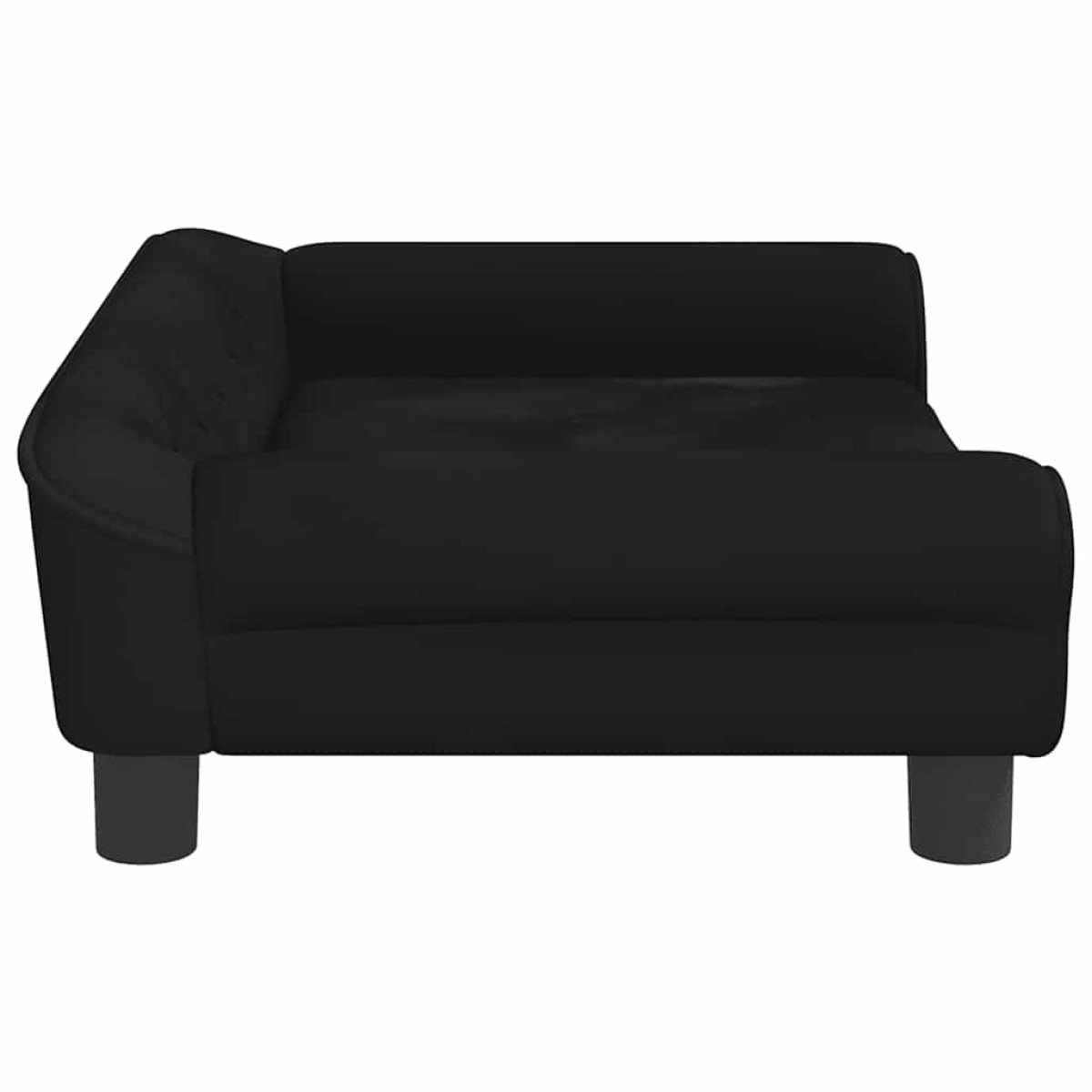 vidaXL Καναπές Παιδικός Μαύρο 70x45x26 εκ. από Βελούδο
