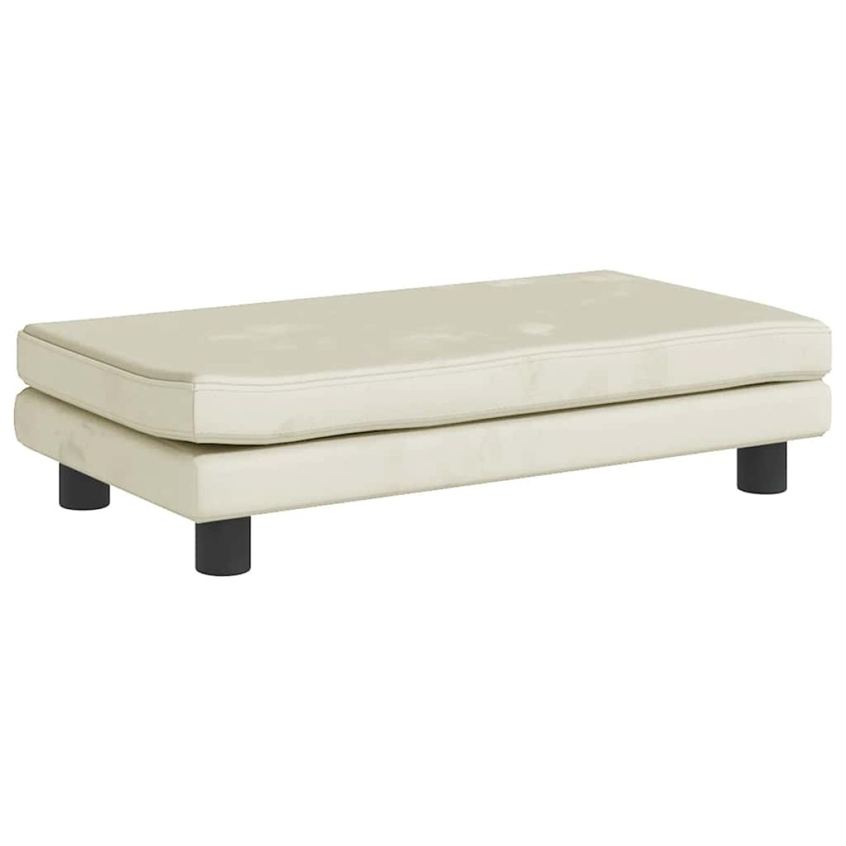 vidaXL Καναπές Παιδικός με Υποπόδιο Κρεμ 100x50x30 εκ. Βελούδινος