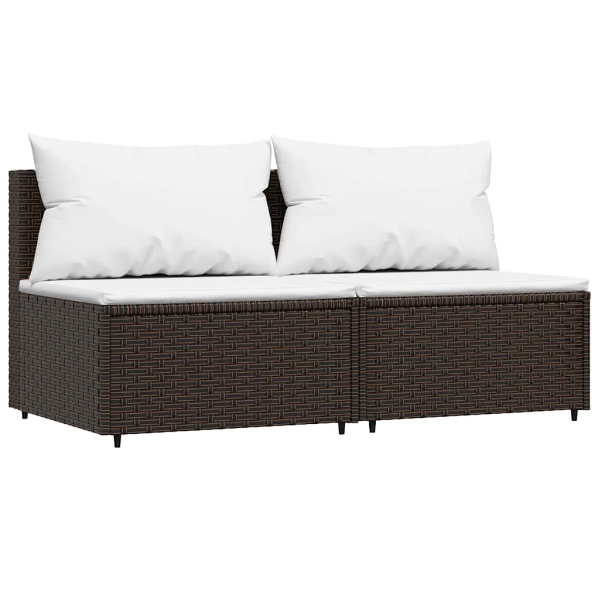 vidaXL Σαλόνι Κήπου Σετ 3 τεμ. Καφέ από Συνθετικό Ρατάν με Μαξιλάρια