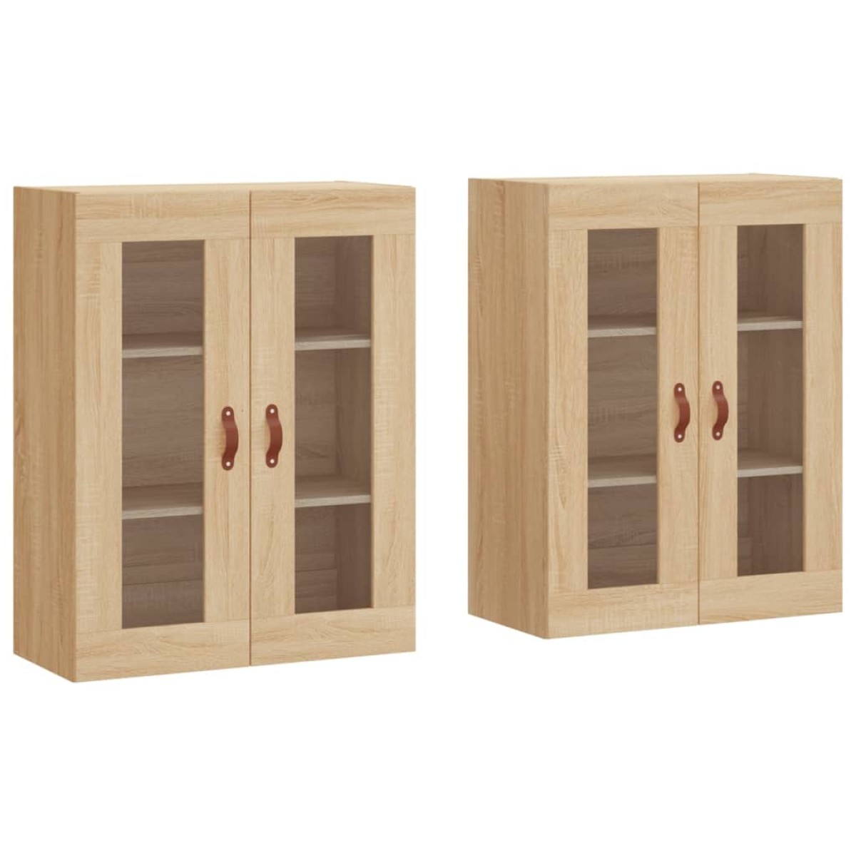 vidaXL Ντουλάπια Τοίχου 2 τεμ. Sonoma Δρυς από Επεξεργασμένο Ξύλο