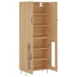vidaXL Ντουλάπι Sonoma δρυς 69,5 x 34 x 180 εκ. από Επεξεργασμένο Ξύλο