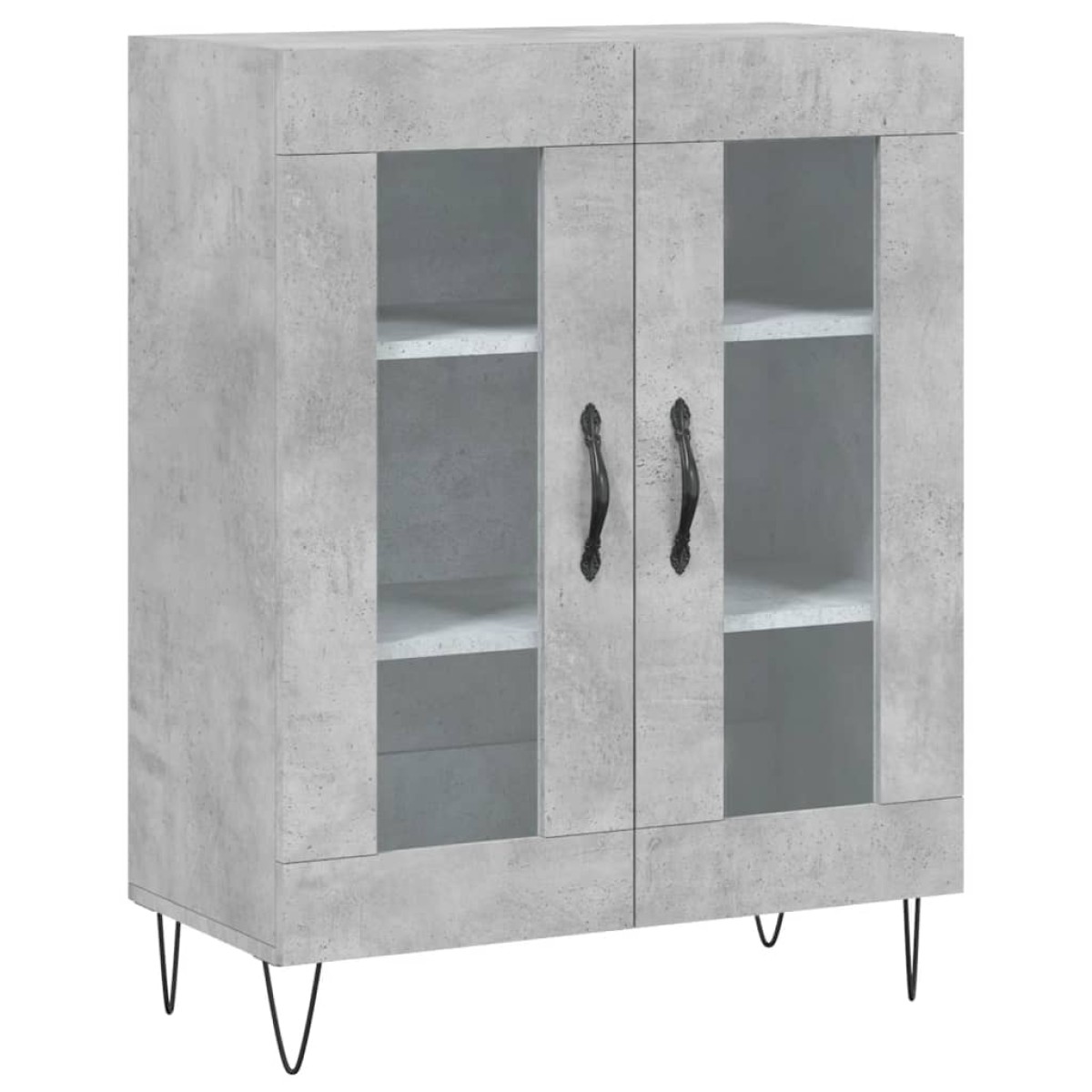 vidaXL Ντουλάπι Γκρι Σκυροδέματος 69,5x34x180 εκ. Επεξεργασμένο Ξύλο