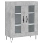 vidaXL Ντουλάπι Γκρι Σκυροδέματος 69,5x34x180 εκ. Επεξεργασμένο Ξύλο