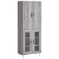 vidaXL Ντουλάπι Γκρι Sonoma 69,5 x 34 x 180 εκ. Επεξεργασμένο Ξύλο