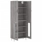 vidaXL Ντουλάπι Γκρι Sonoma 69,5 x 34 x 180 εκ. Επεξεργασμένο Ξύλο