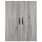 vidaXL Ντουλάπι Γκρι Sonoma 69,5 x 34 x 180 εκ. Επεξεργασμένο Ξύλο