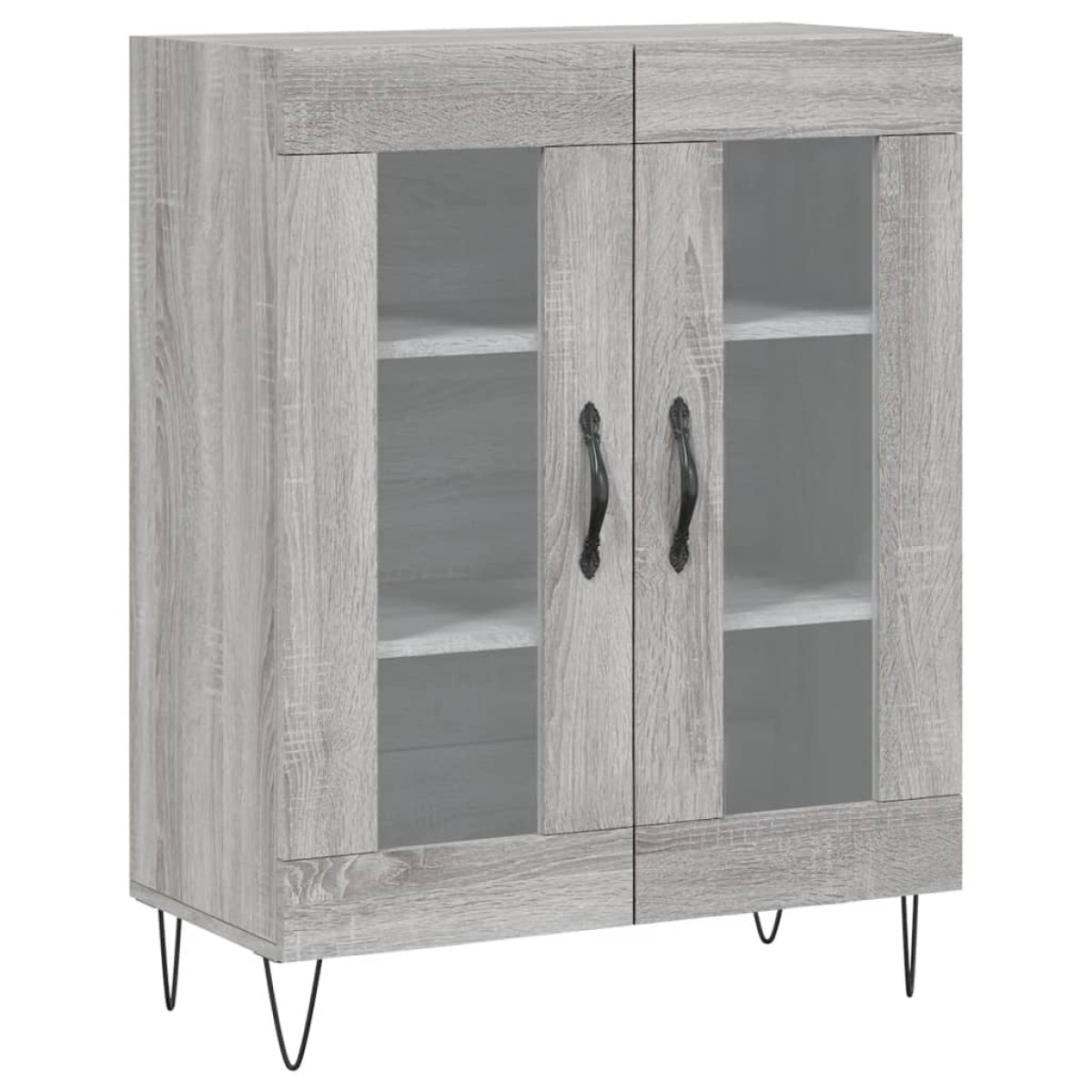 vidaXL Ντουλάπι Γκρι Sonoma 69,5 x 34 x 180 εκ. Επεξεργασμένο Ξύλο