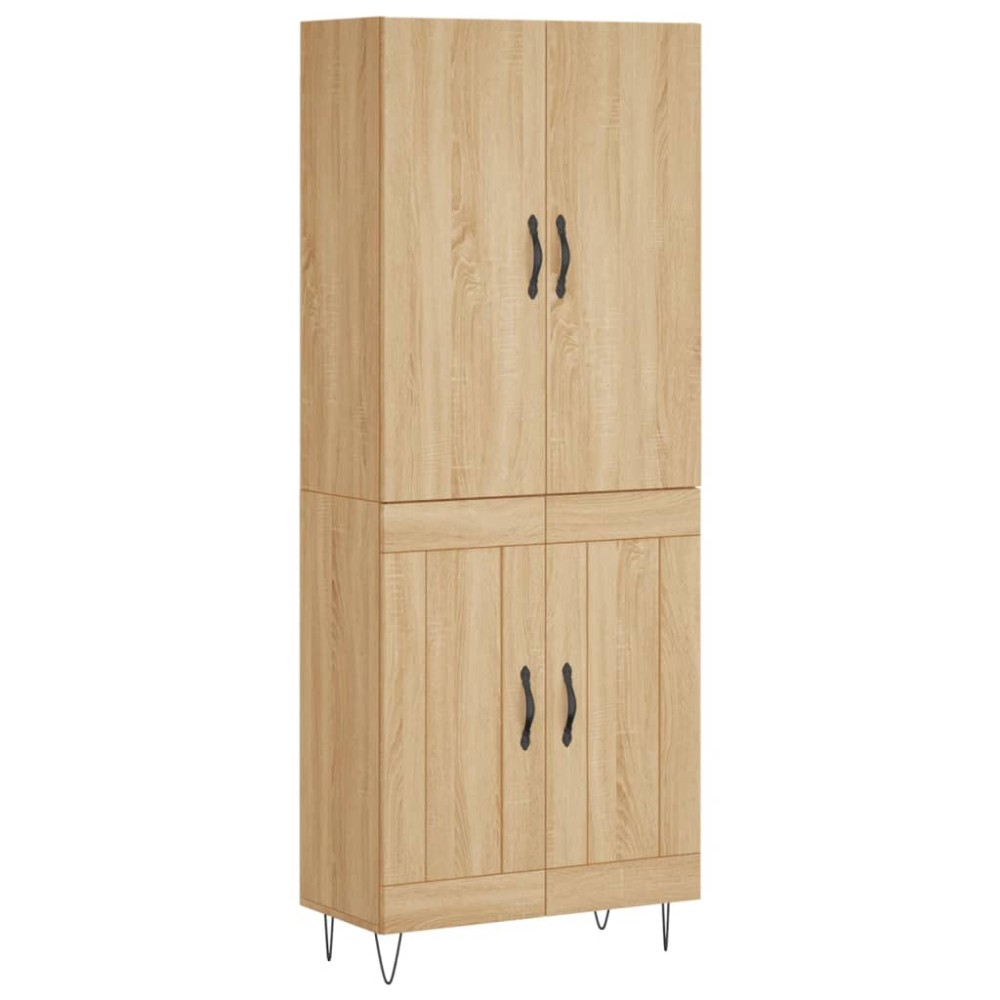 vidaXL Ντουλάπι Sonoma δρυς 69,5 x 34 x 180 εκ. από Επεξεργασμένο Ξύλο