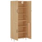 vidaXL Ντουλάπι Sonoma δρυς 69,5 x 34 x 180 εκ. από Επεξεργασμένο Ξύλο