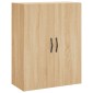 vidaXL Ντουλάπι Sonoma δρυς 69,5 x 34 x 180 εκ. από Επεξεργασμένο Ξύλο