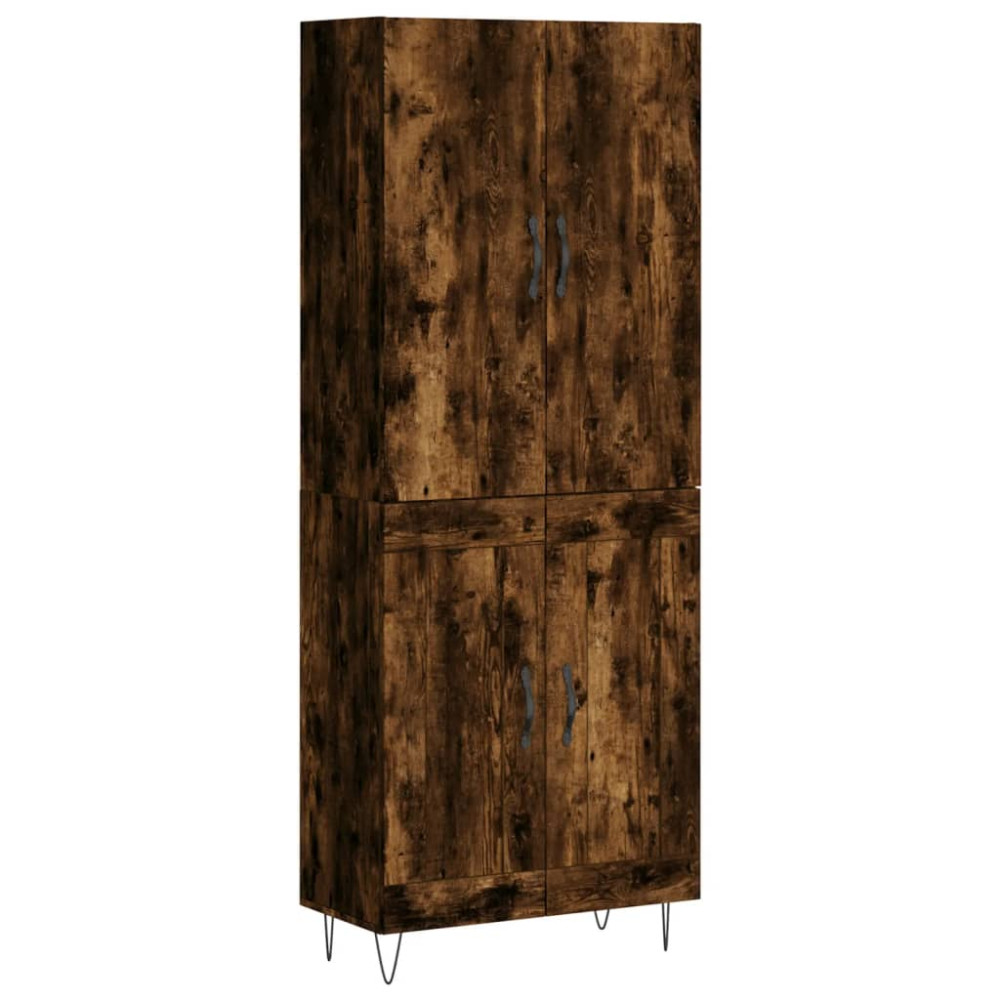 vidaXL Ντουλάπι Καπνιστή Δρυς 69,5x34x180 εκ. από Επεξεργασμένο Ξύλο