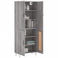 vidaXL Ντουλάπι Γκρι Sonoma 69,5 x 34 x 180 εκ. Επεξεργασμένο Ξύλο