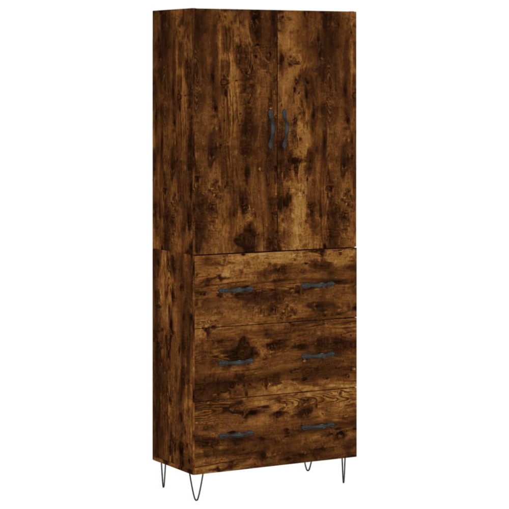 vidaXL Ντουλάπι Καπνιστή Δρυς 69,5x34x180 εκ. από Επεξεργασμένο Ξύλο