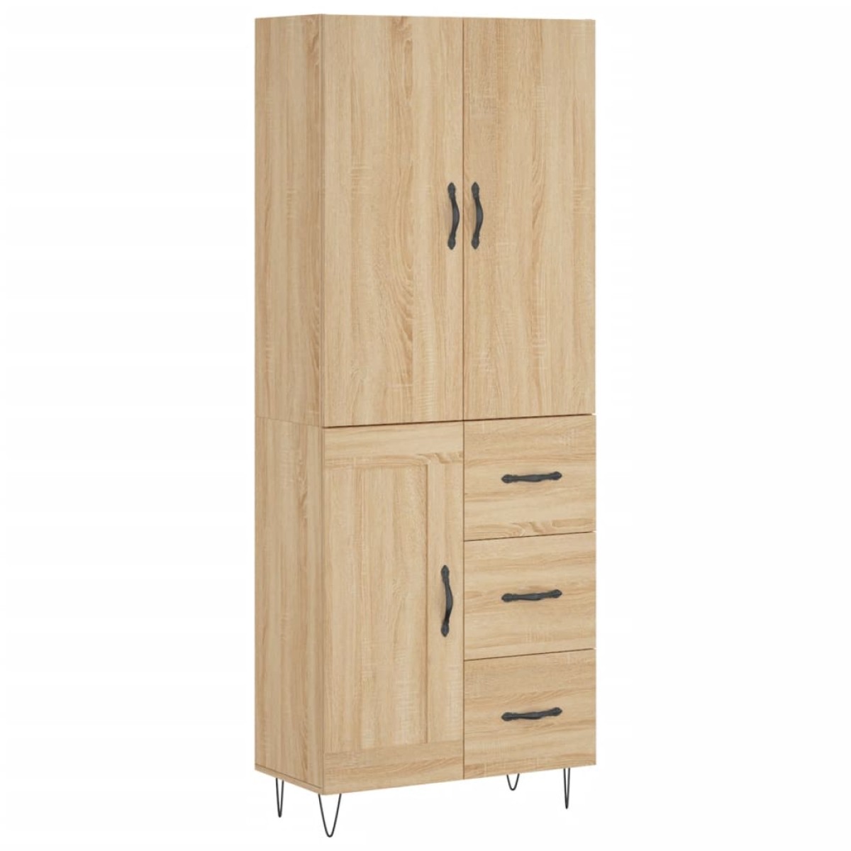 vidaXL Ντουλάπι Sonoma δρυς 69,5 x 34 x 180 εκ. από Επεξεργασμένο Ξύλο