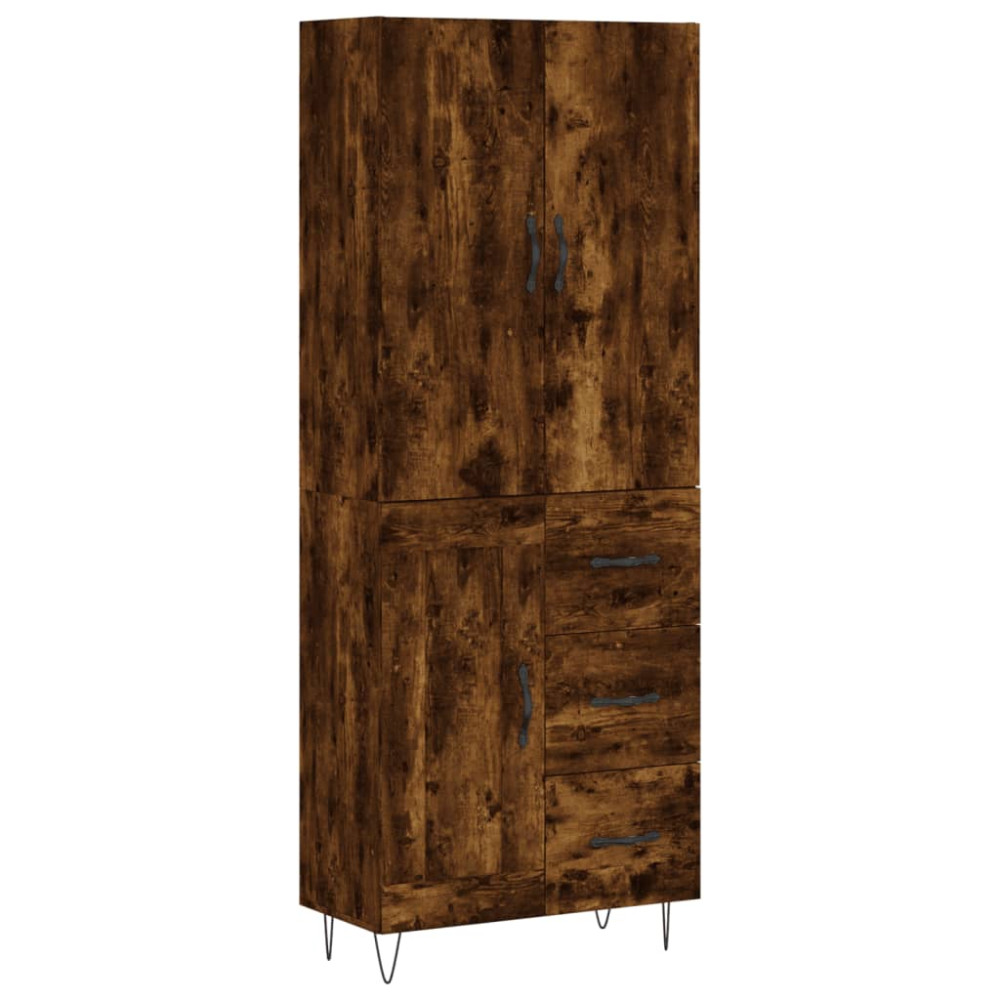 vidaXL Ντουλάπι Καπνιστή Δρυς 69,5x34x180 εκ. από Επεξεργασμένο Ξύλο