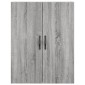 vidaXL Ντουλάπι Γκρι Sonoma 69,5 x 34 x 180 εκ. Επεξεργασμένο Ξύλο