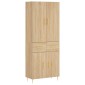 vidaXL Ντουλάπι Sonoma δρυς 69,5 x 34 x 180 εκ. από Επεξεργασμένο Ξύλο